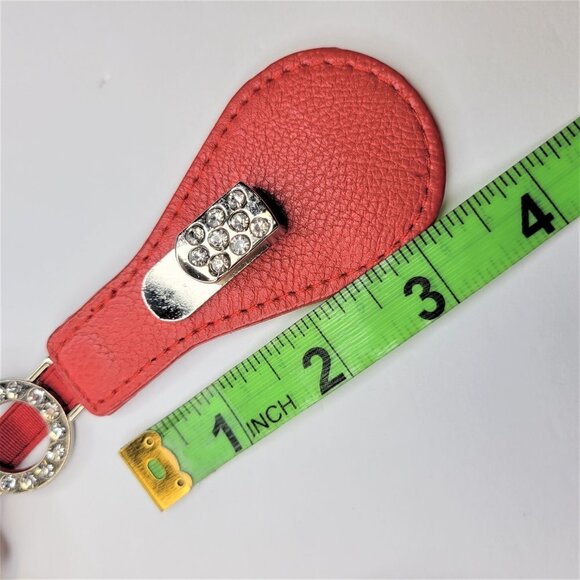 WOMENS Red Stretch Belt Bling Crystals Buckle Elasticized Band Belt - Picture 13 of 16